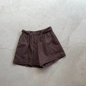 Peony and Moss Brown Shorts